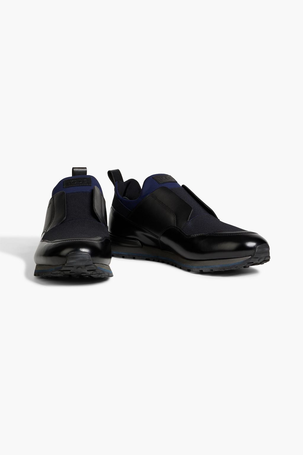 TOD'S Matt Gomma leather and neoprene slip-on sneakers