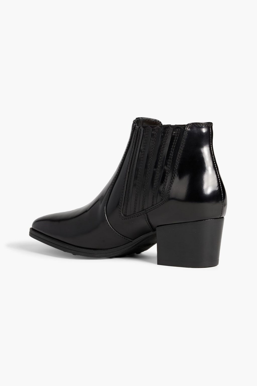 TOD'S Glossed-leather ankle boots