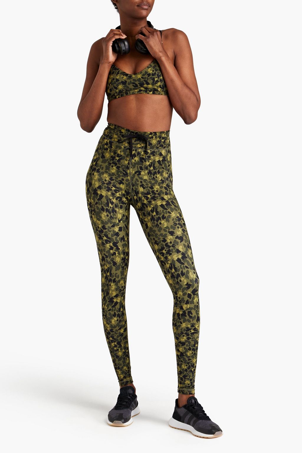 THE UPSIDE Lili camouflage-print stretch leggings
