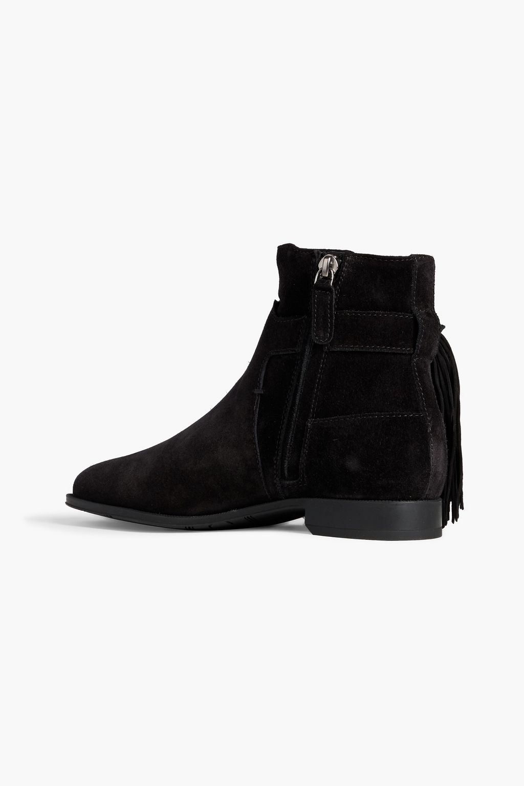 TOD'S Fringed suede ankle boots