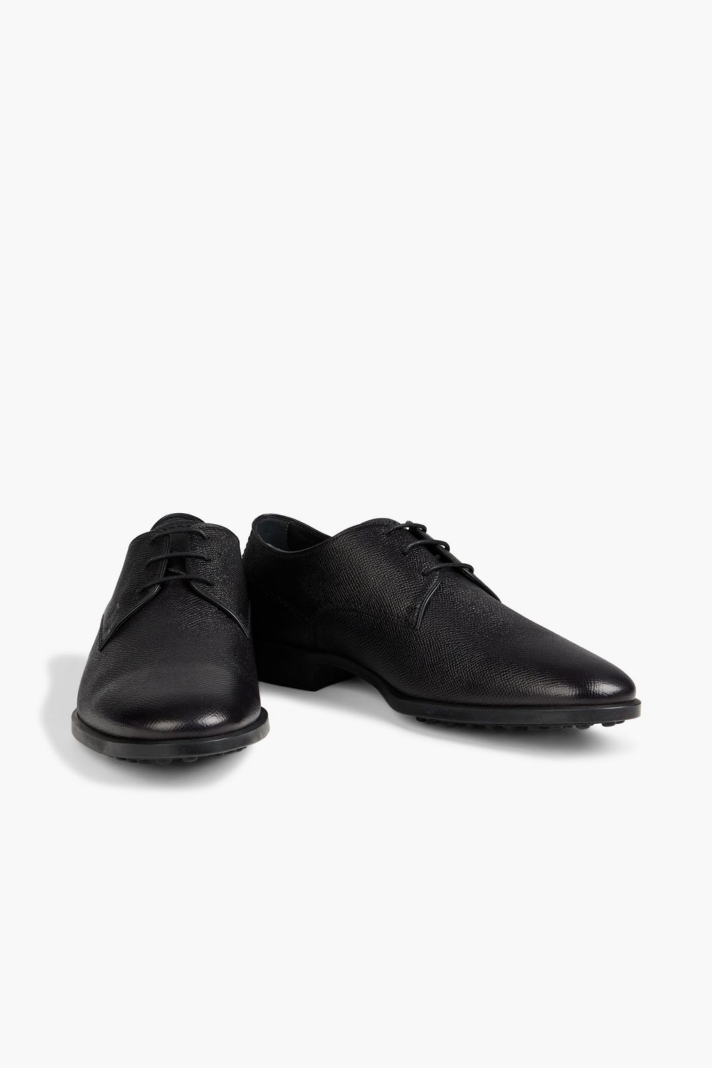 TOD'S Gomma textured-leather Oxford shoes