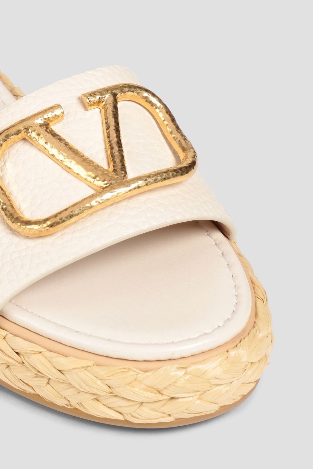 VALENTINO GARAVANI VLOGO pebbled-leather slides