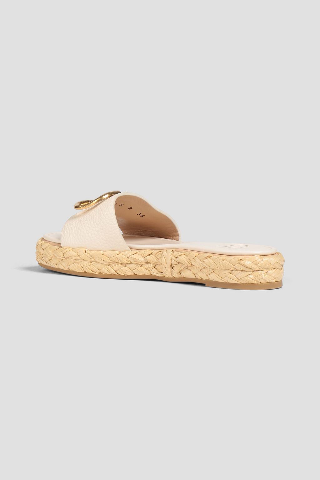 VALENTINO GARAVANI VLOGO pebbled-leather slides