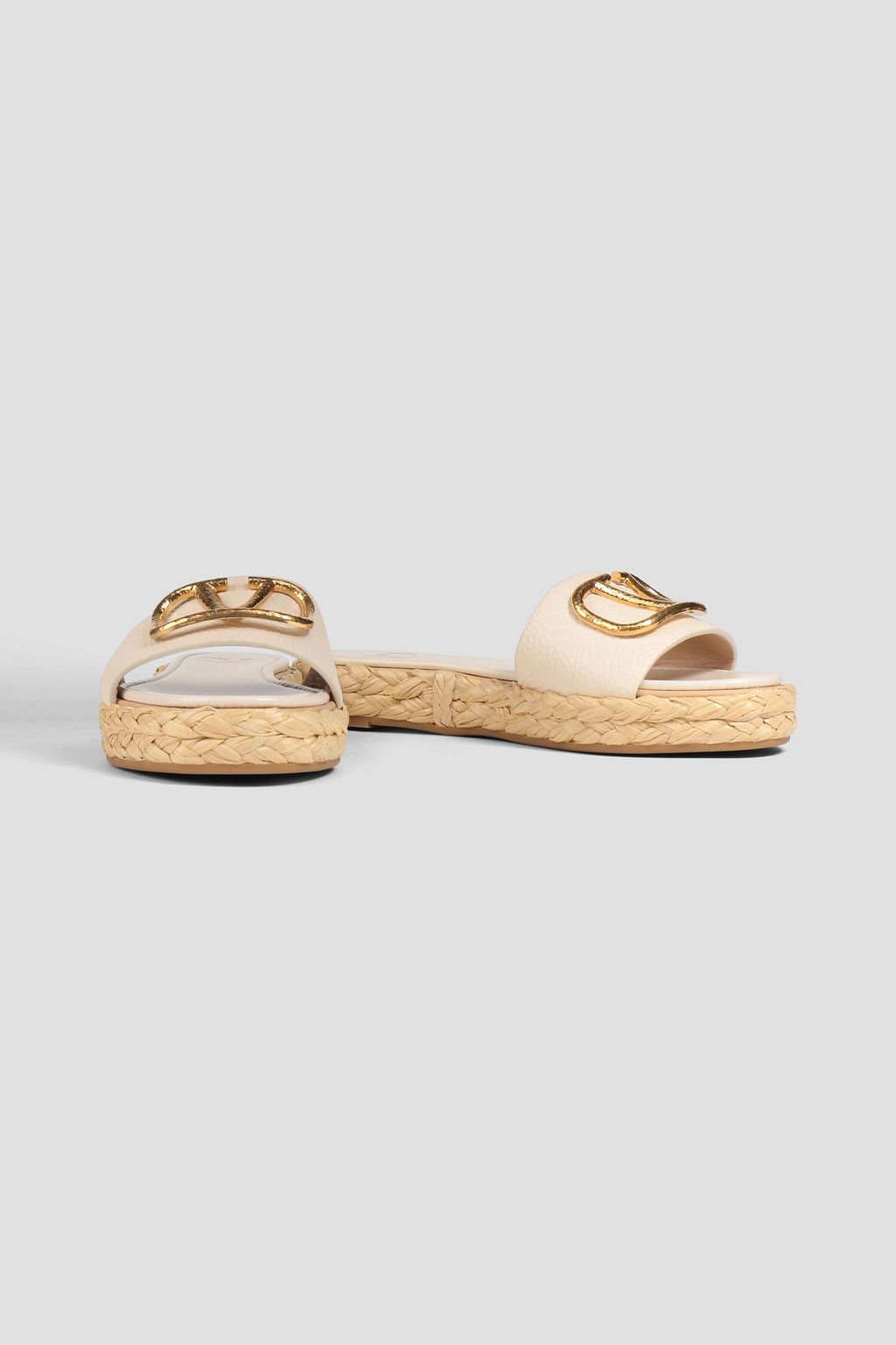 VALENTINO GARAVANI VLOGO pebbled-leather slides