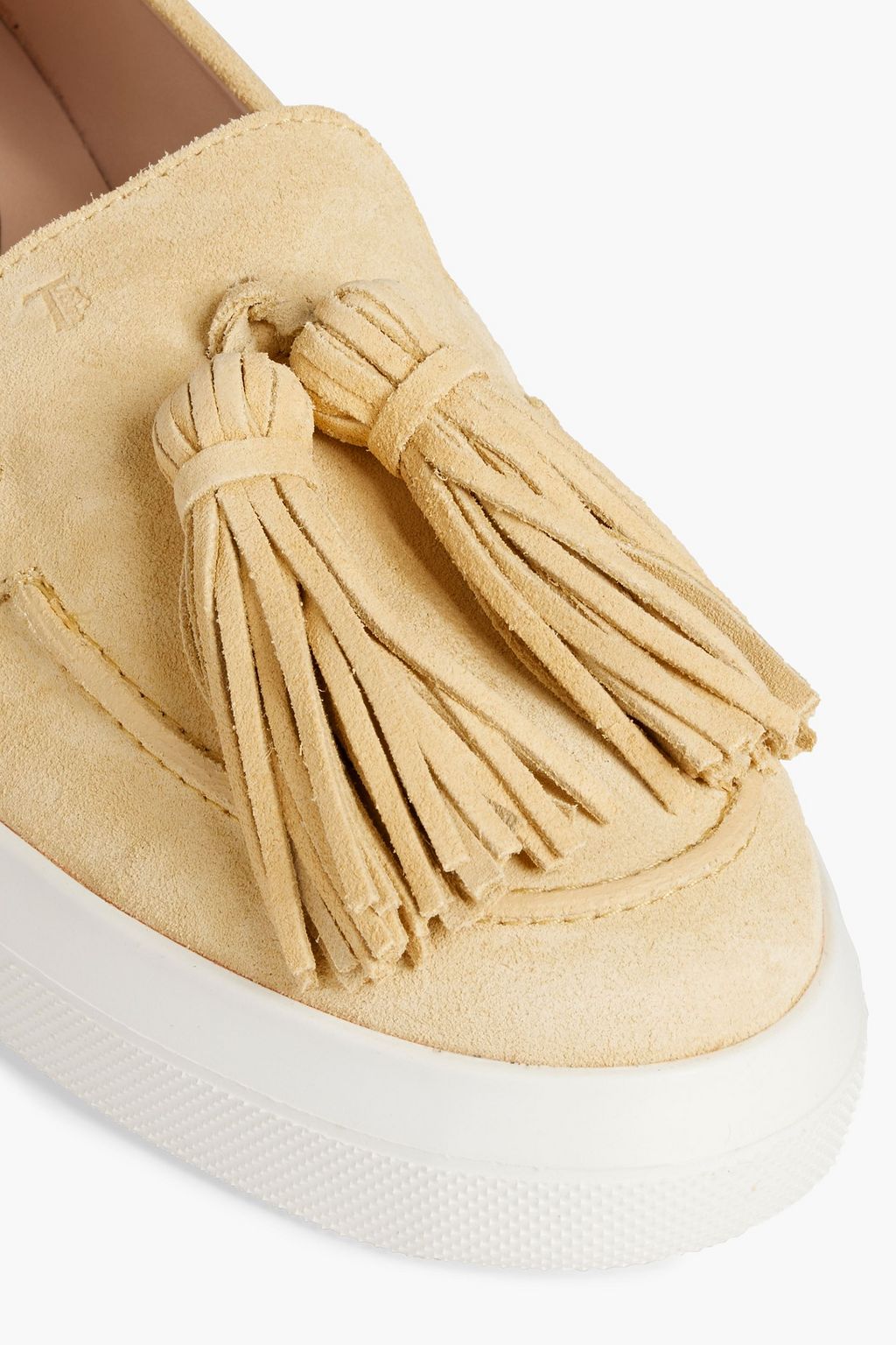 TOD'S Tasseled suede loafers