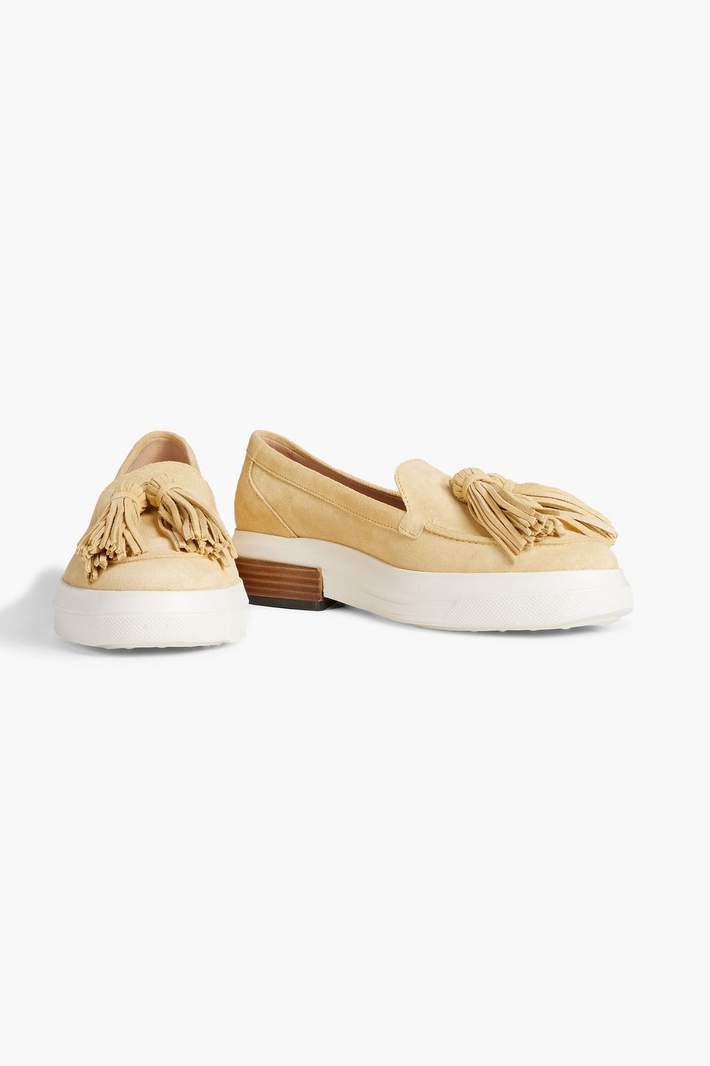 TOD'S Tasseled suede loafers