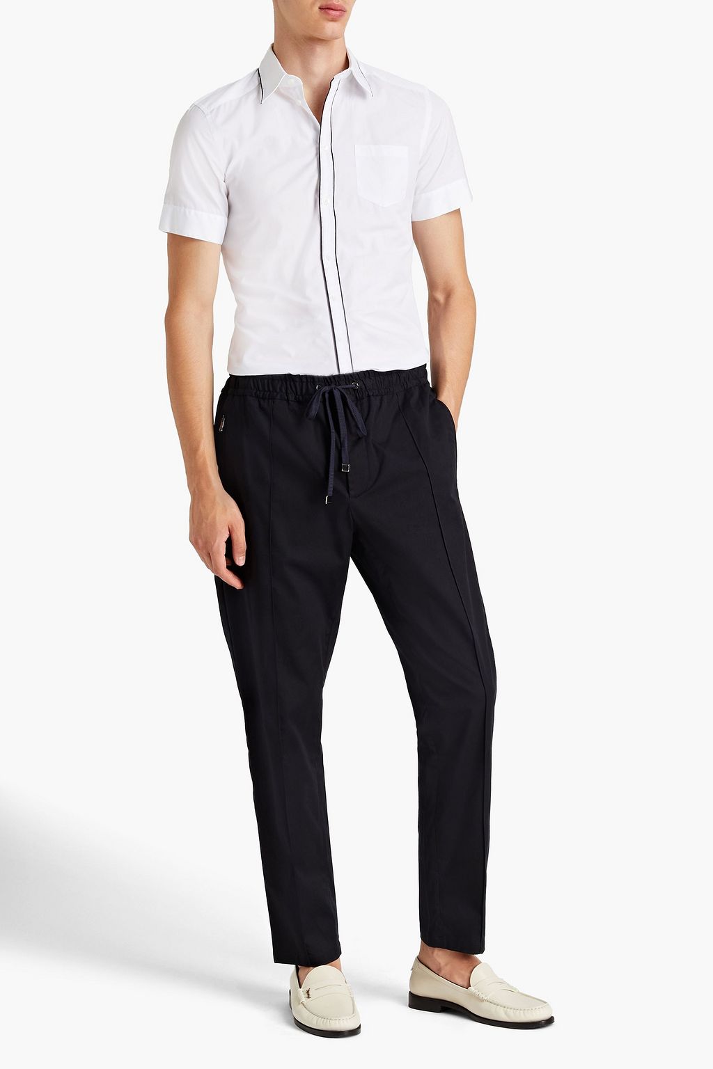 DOLCE & GABBANA Cotton-blend twill pants