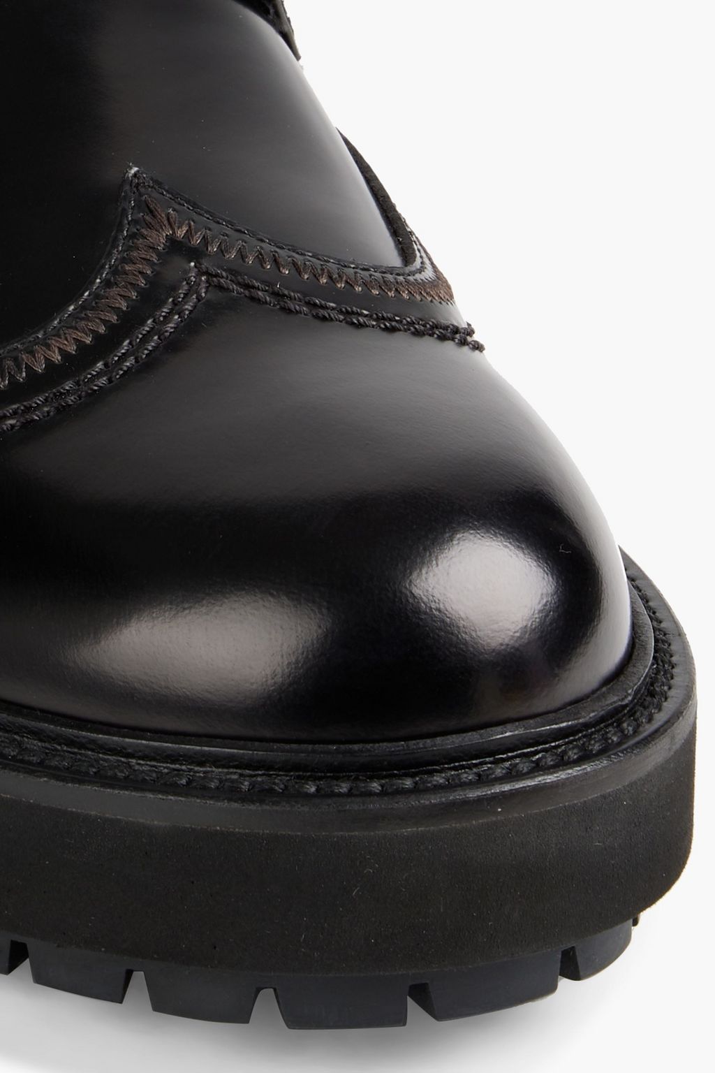 TOD'S Polished-leather derby shoes