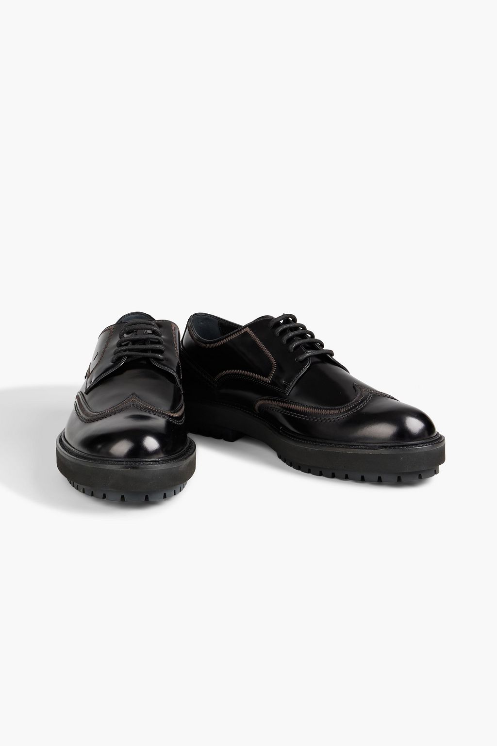 TOD'S Polished-leather derby shoes