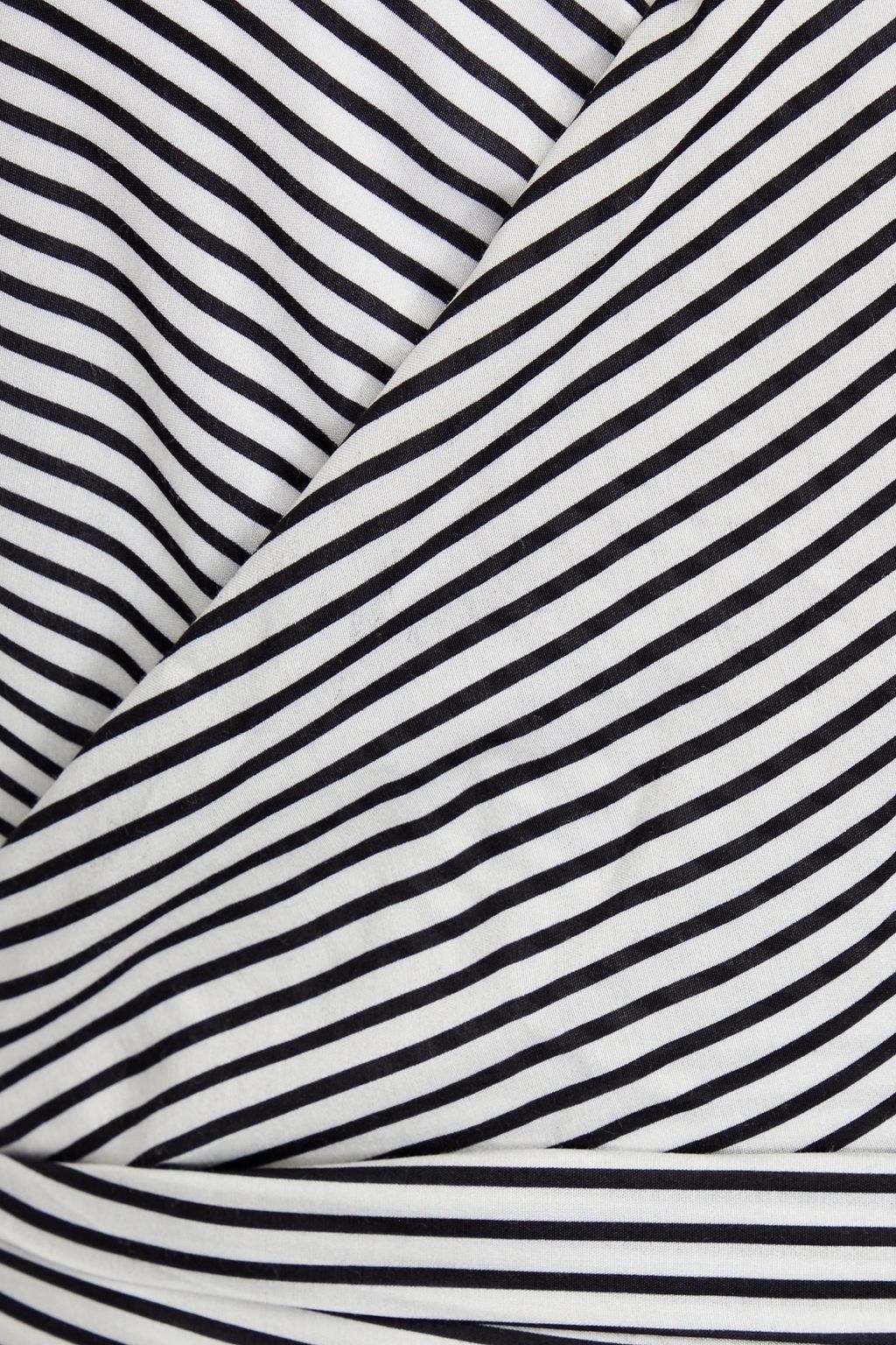 VIX PAULA HERMANNY Wrap-effect striped woven midi dress