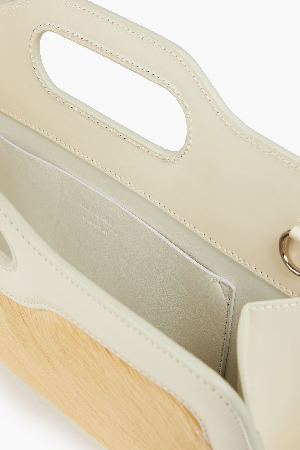 JIL SANDER Calf-hair and leather clutch