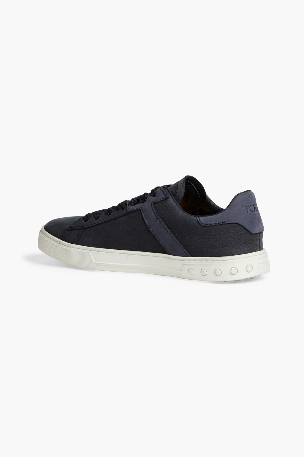 TOD'S Embossed two-tone suede sneakers