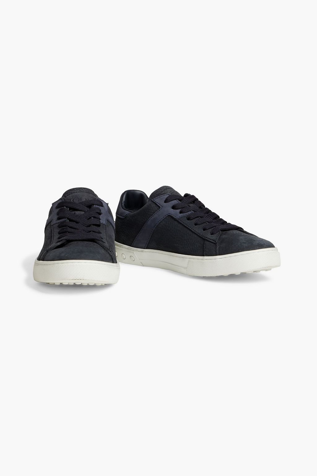 TOD'S Embossed two-tone suede sneakers