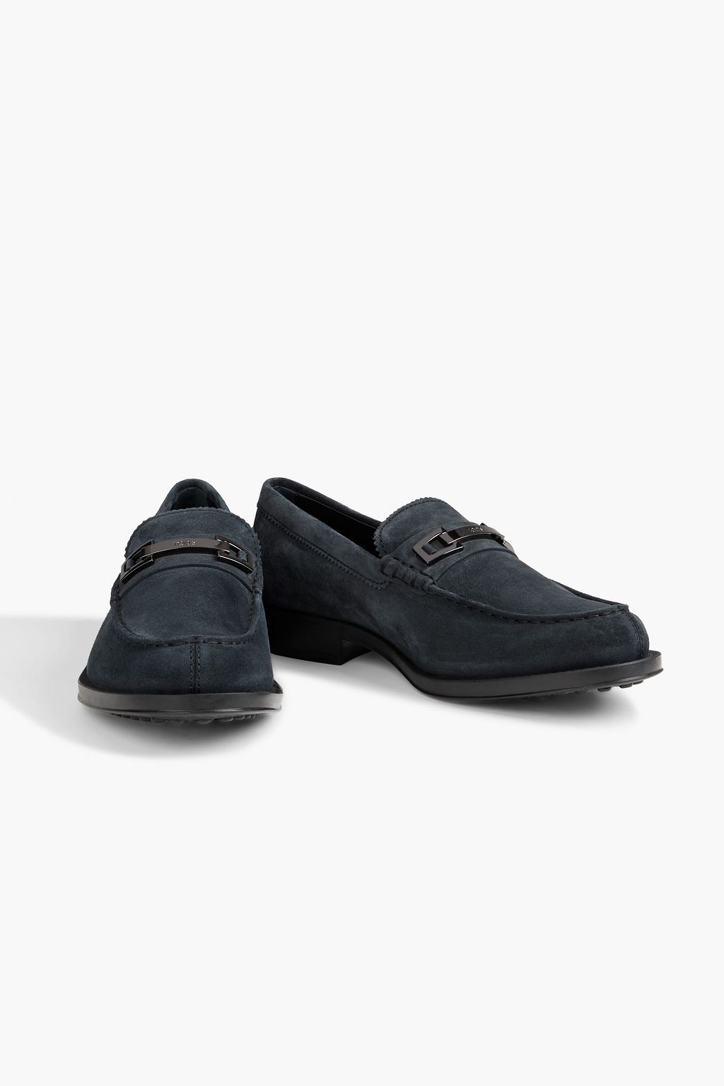 TOD'S Embellished suede loafers