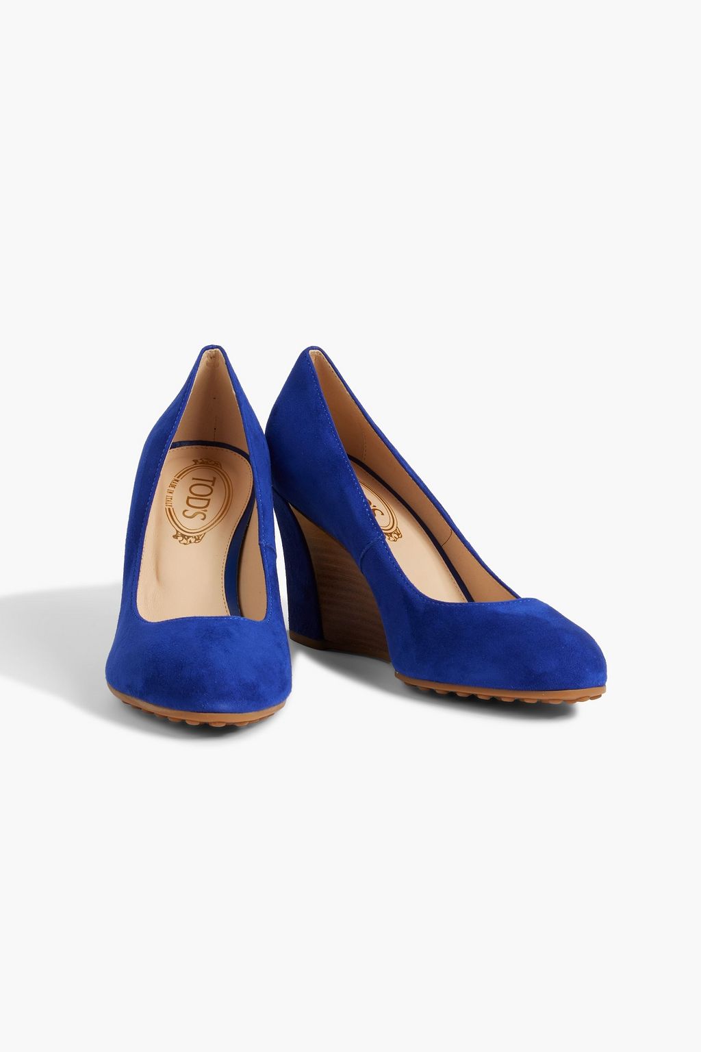 TOD'S حذاء بكعب عالٍ ومتصل من الجلد السويدي