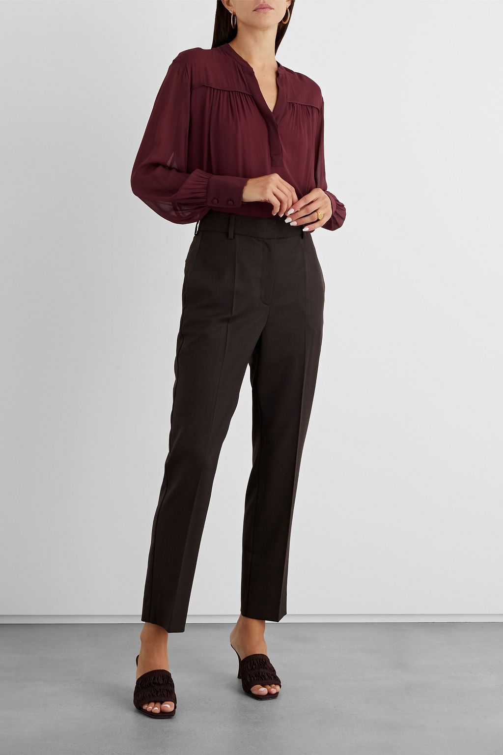 IRIS & INK Imogen chiffon blouse