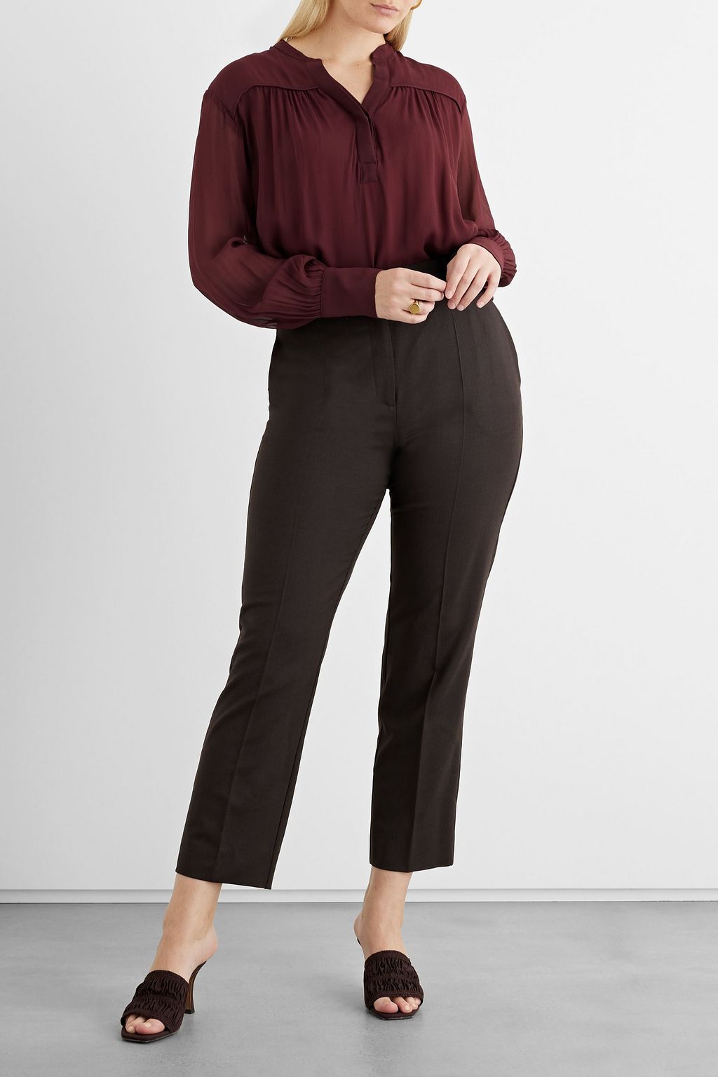IRIS & INK Imogen chiffon blouse