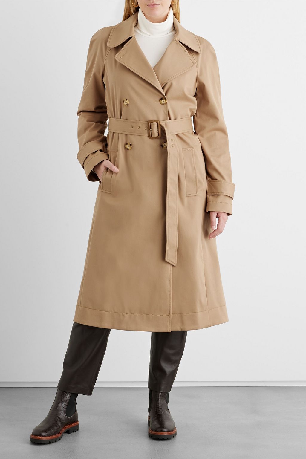 IRIS & INK Catherine cotton-blend gabardine trench coat