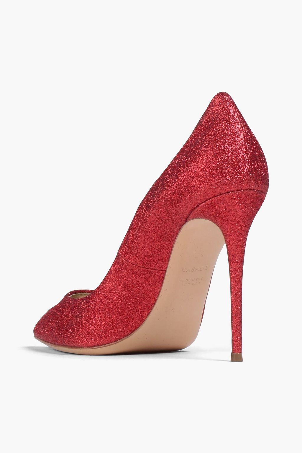 CASADEI Julia glittered woven pumps