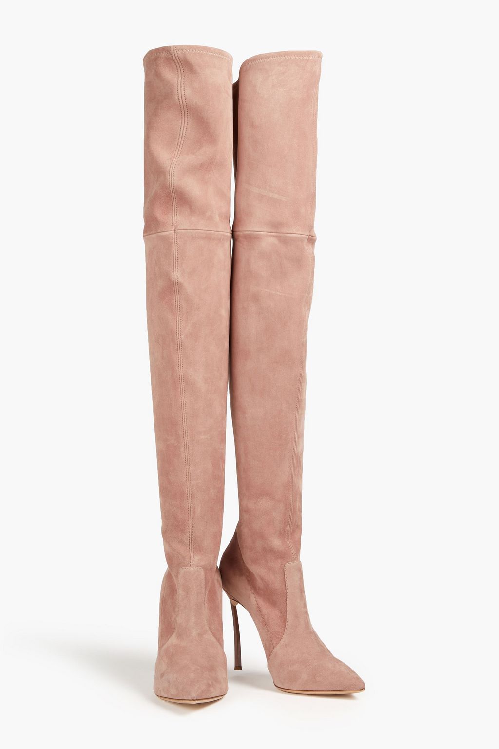 CASADEI Blade stretch-suede over-the-knee boots