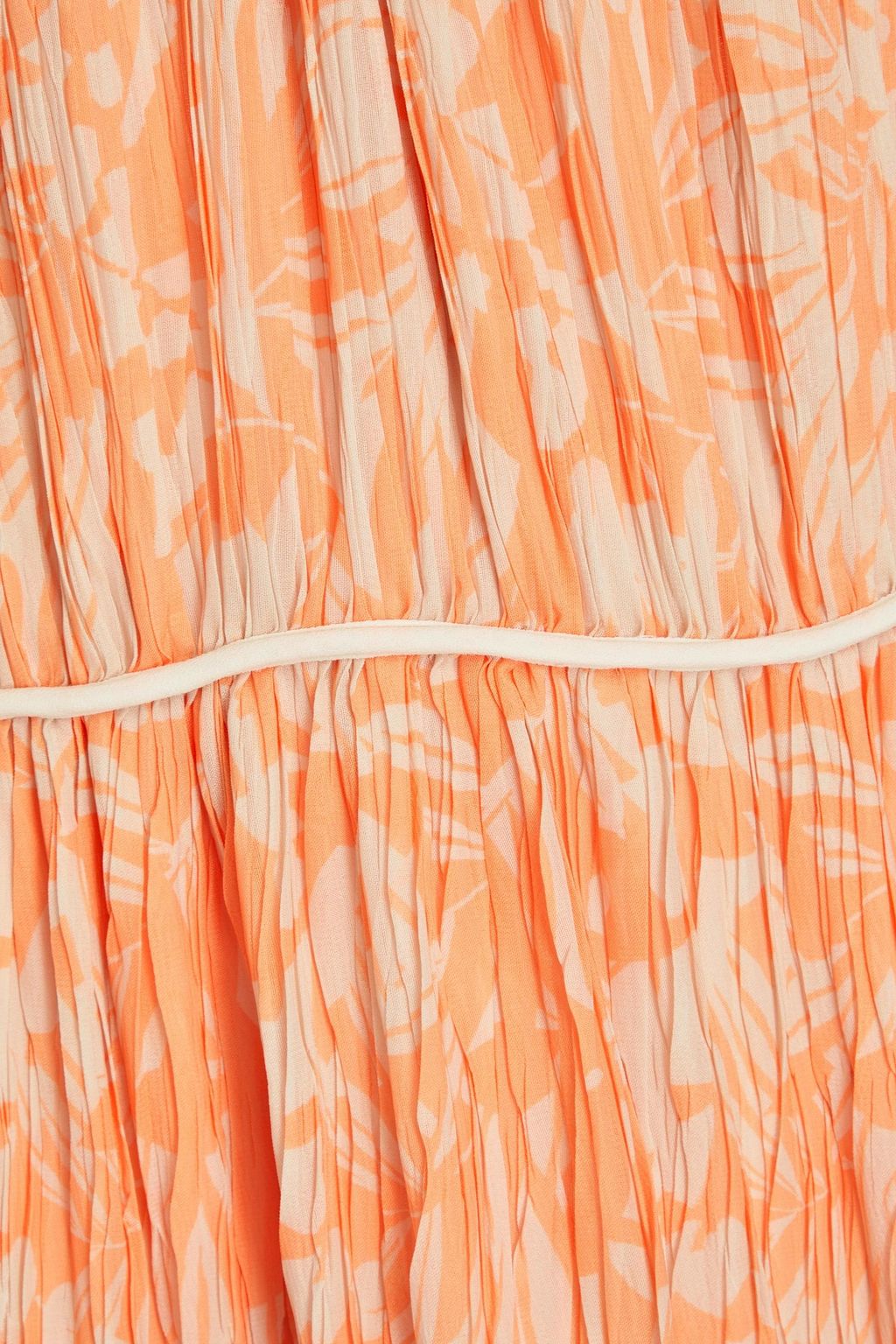 SIMKHAI Leila tiered printed plissé-chiffon maxi dress