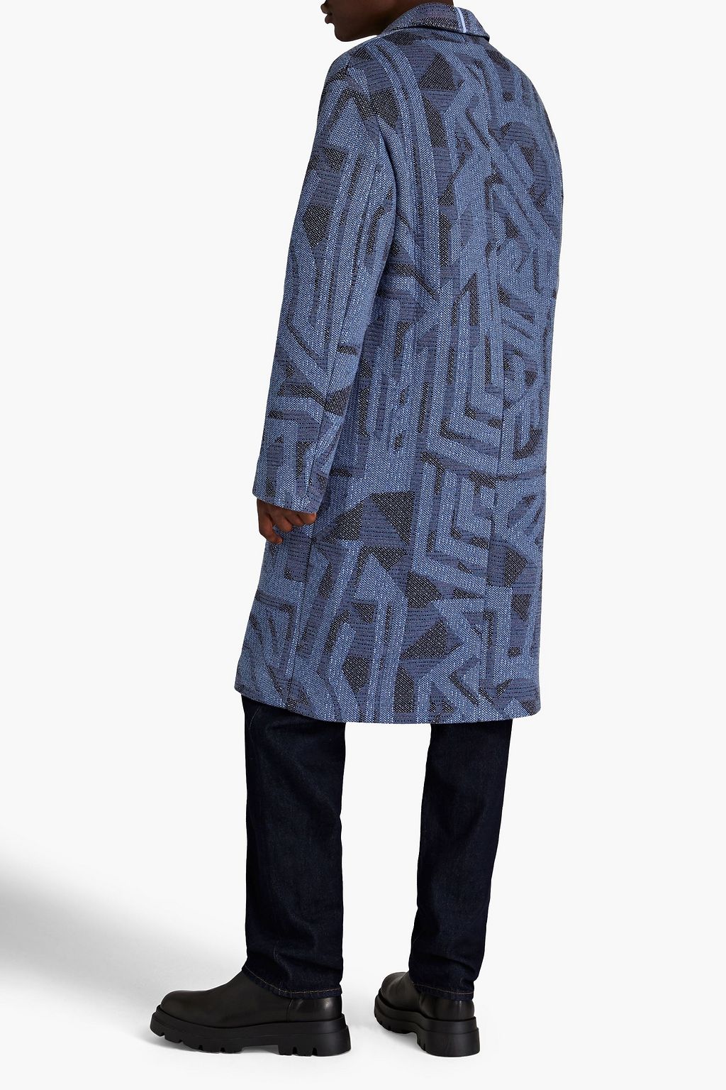 MCQ ALEXANDER MCQUEEN Appliquéd jacquard-knit coat