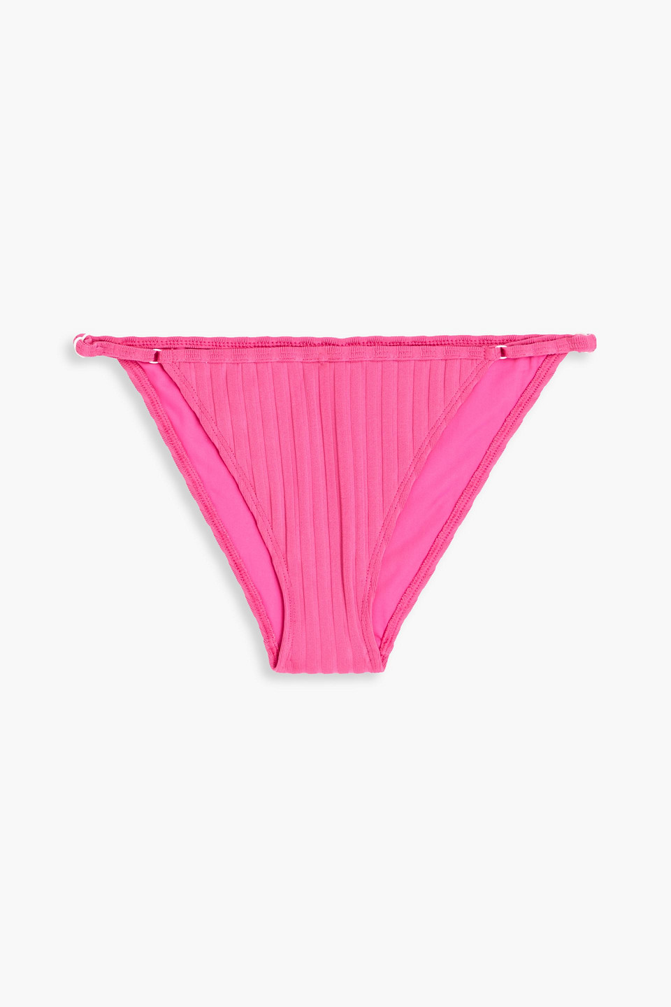 Solid & Striped The Lulu Ribbed Recycled Low-rise Bikini Briefs In Pink