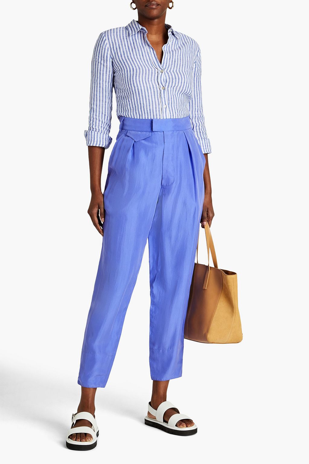 Soleil D'Amour Tapered Silk Pant