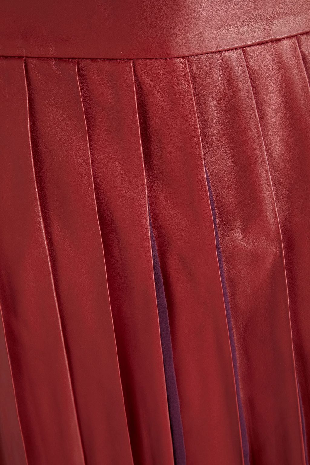 TOD'S Pleated leather skirt