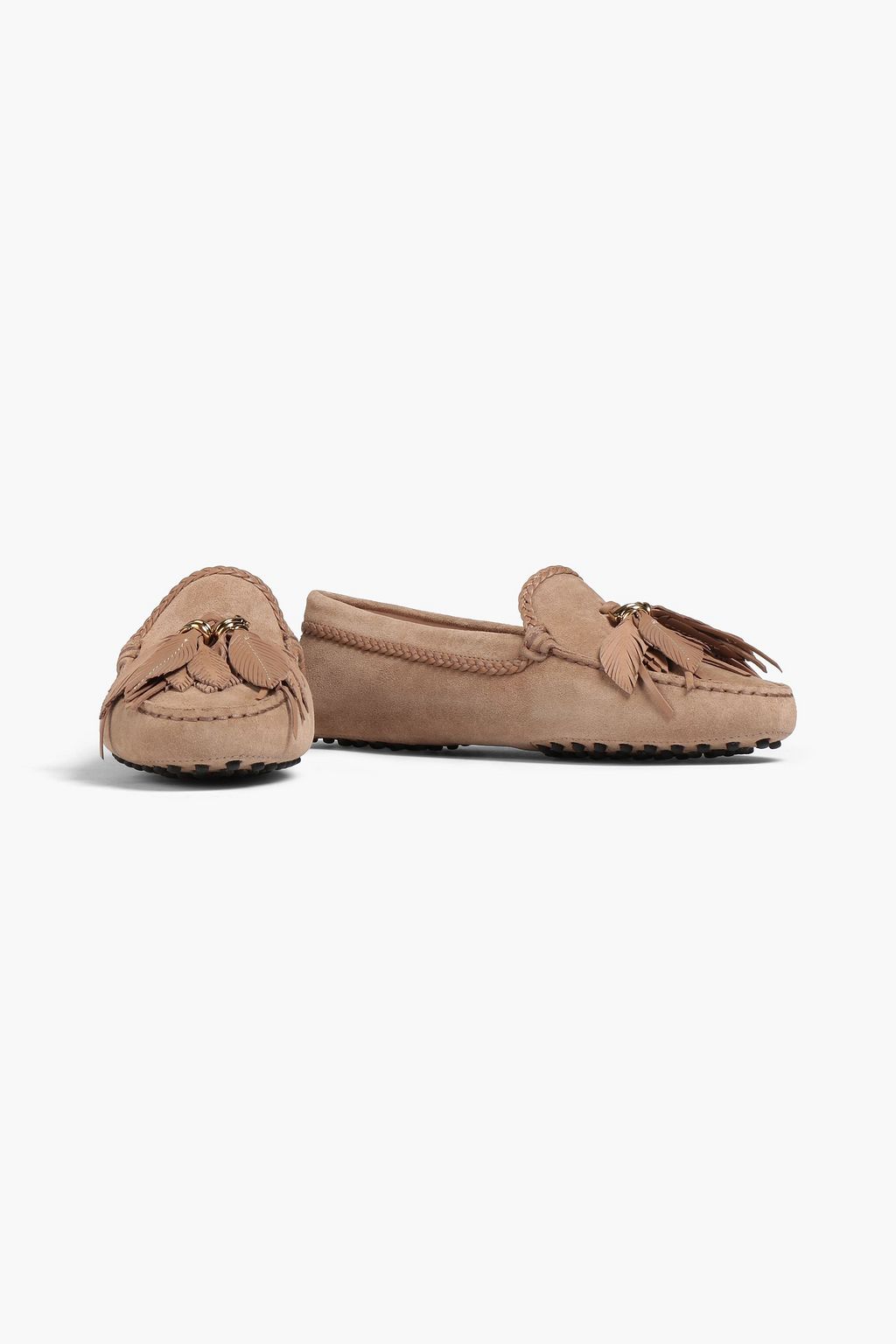 TOD'S Loafers aus Veloursleder mit Verzierung