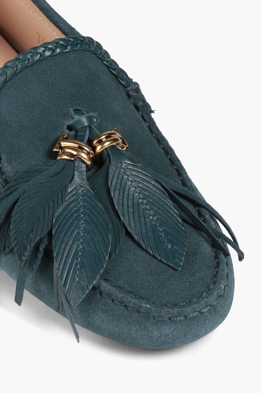 TOD'S Loafers aus Veloursleder mit Verzierung
