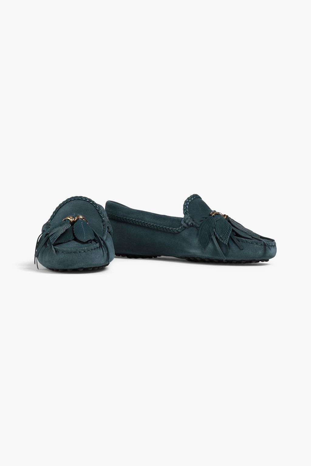 TOD'S Loafers aus Veloursleder mit Verzierung