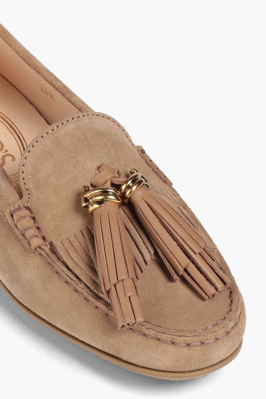 TOD'S Tasseled suede loafers