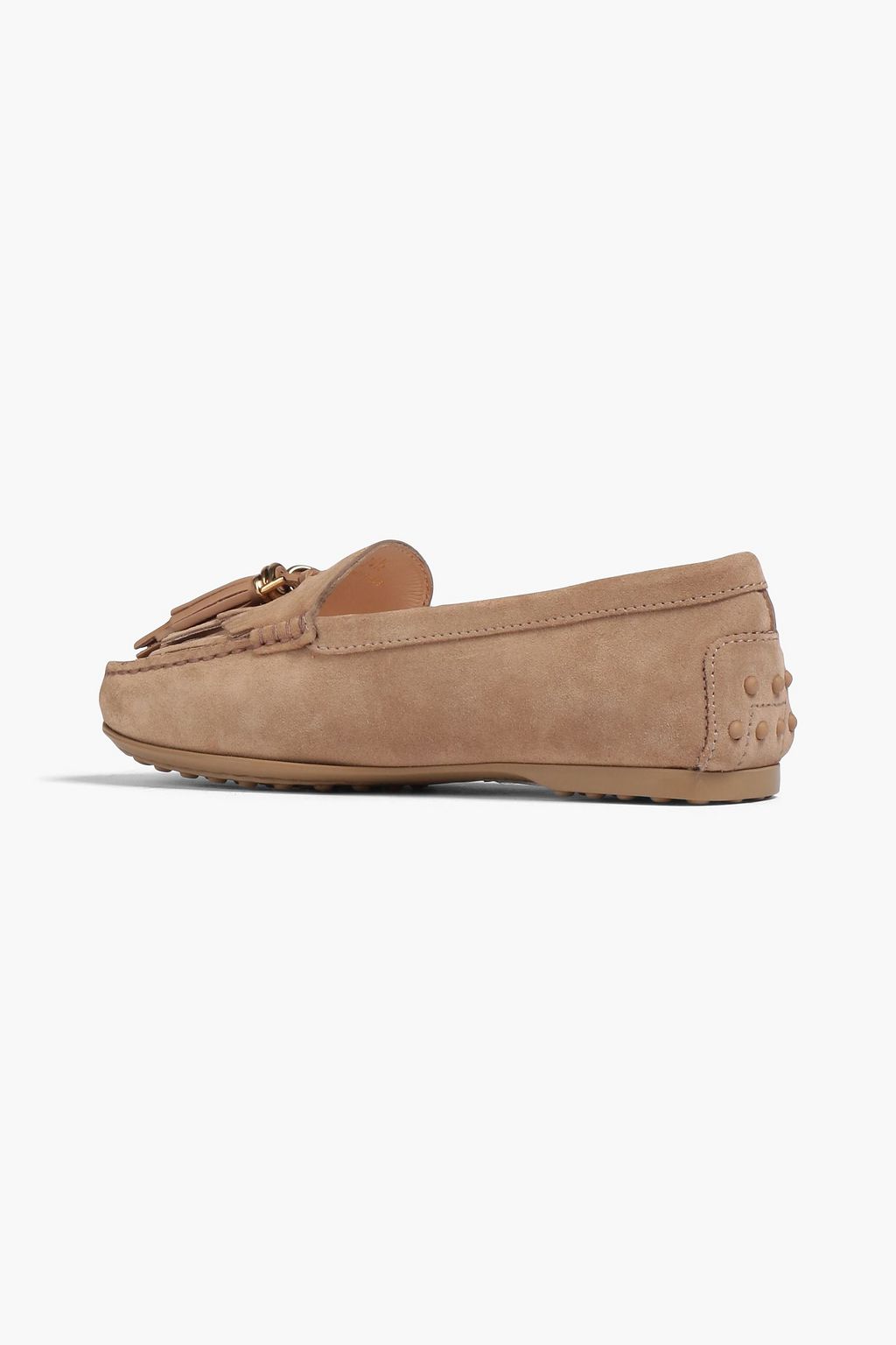 TOD'S Tasseled suede loafers