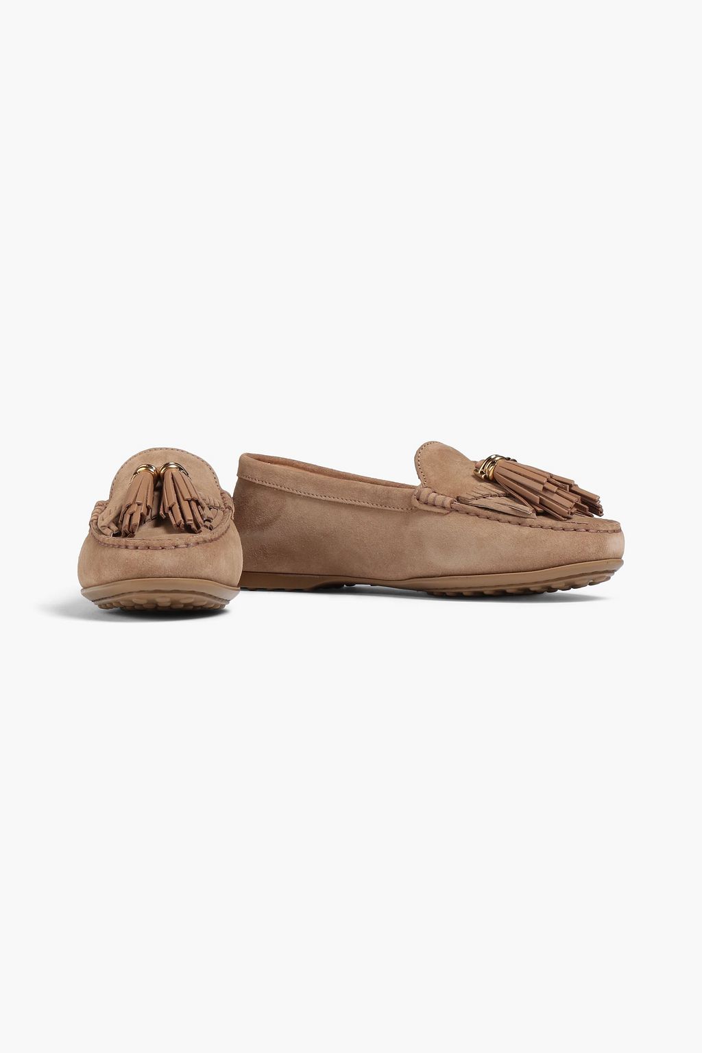 TOD'S Tasseled suede loafers