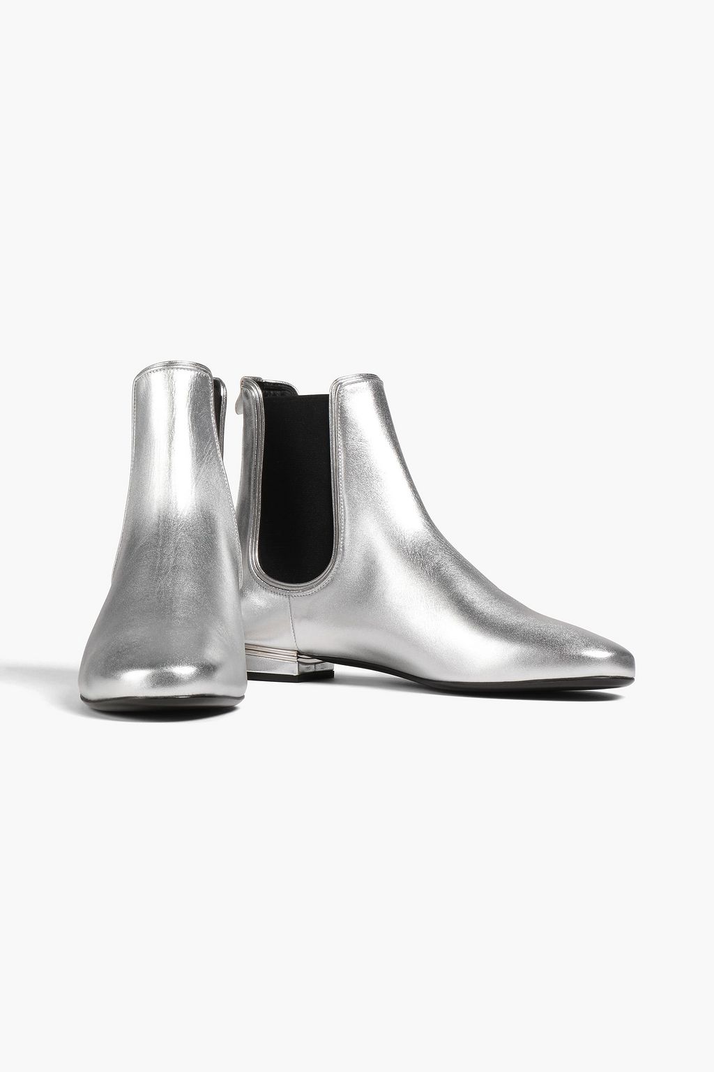 FERRAGAMO Aicha metallic leather Chelsea boots