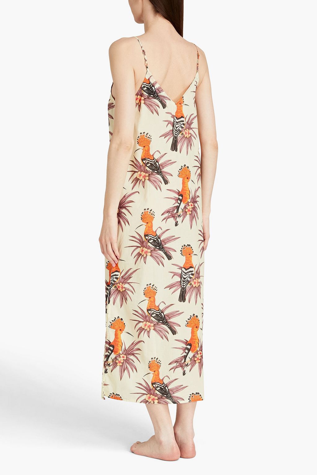 DESMOND & DEMPSEY Printed cotton midi dress