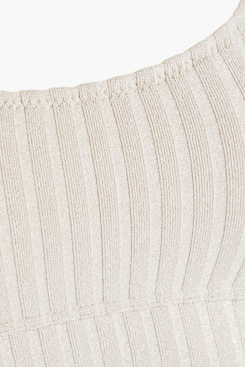 SOLID & STRIPED توب بكيني ’ذا ريغان’ بتصميم مضلع ولون ميتاليك