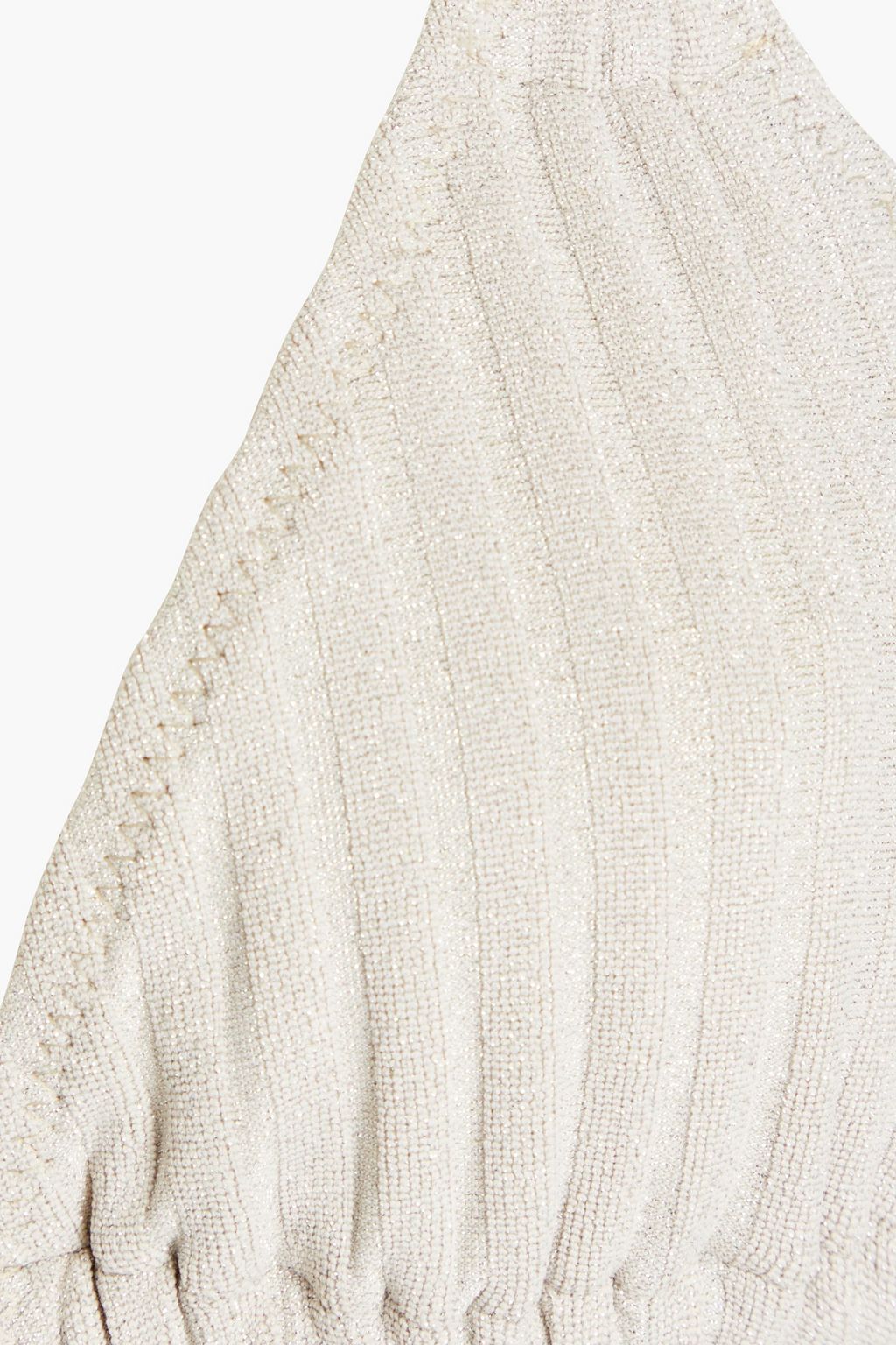 SOLID & STRIPED توب بكيني ’ذا تينلي’ مثلث الشكل بتصميم مضلع ولون ميتاليك