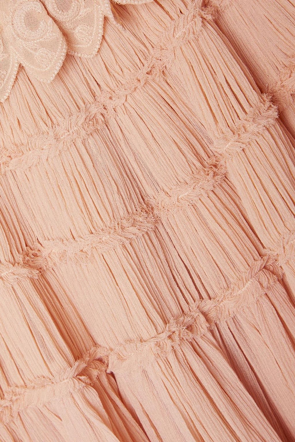 CHLOÉ Shirred silk-crepon blouse