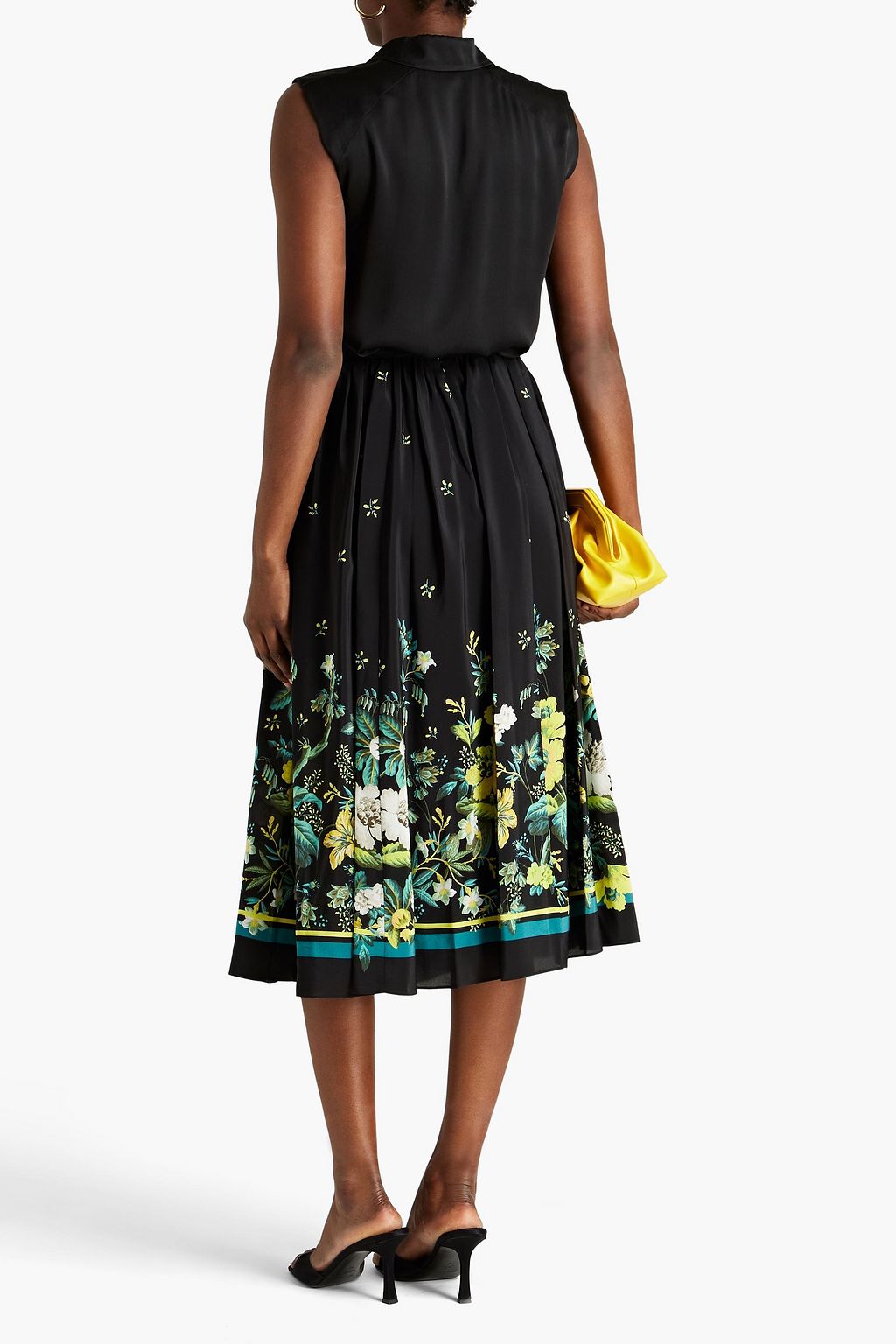 ERDEM Lanie floral-print silk crepe de chine midi skirt