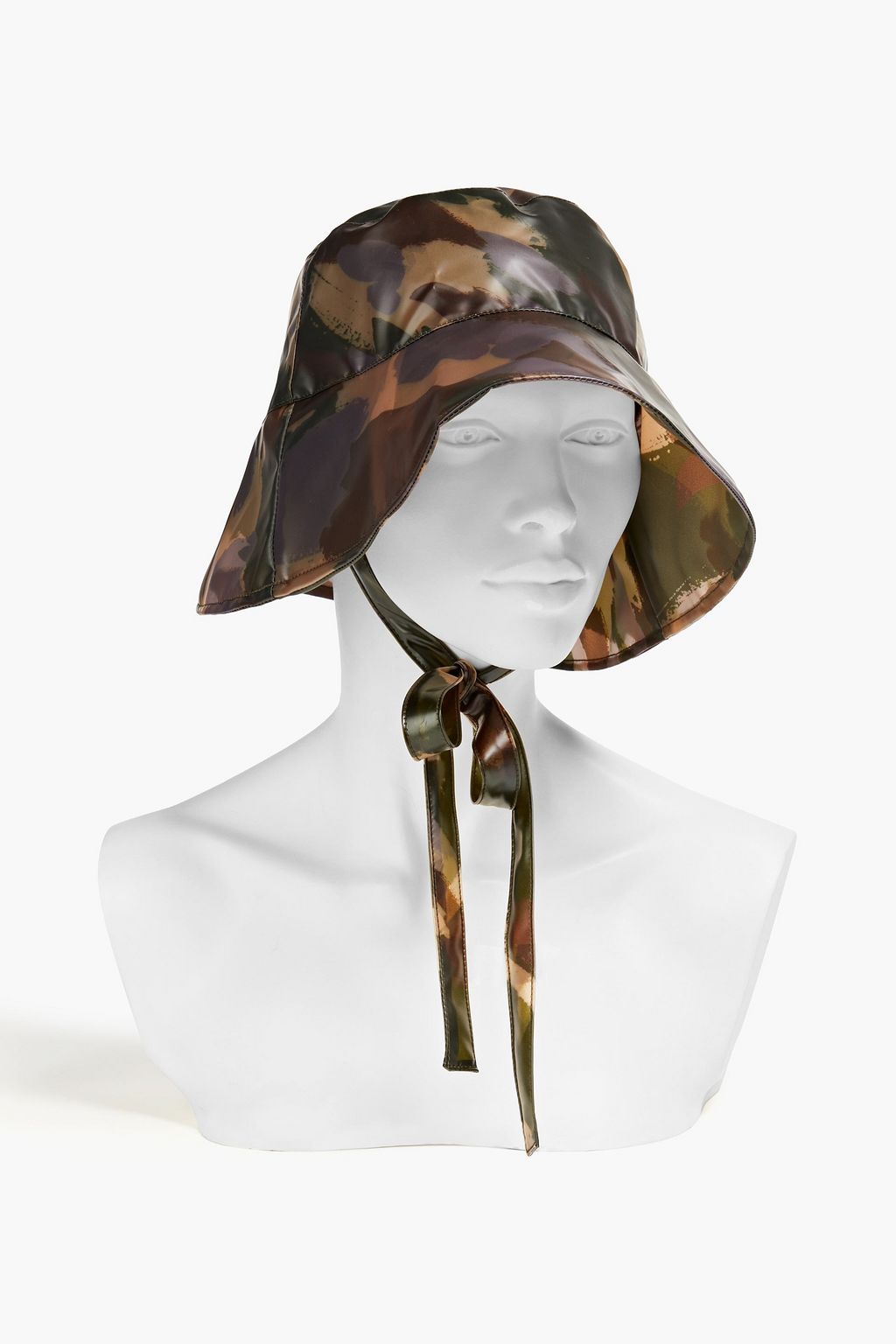 JAKKE Fran camouflage-print PU bucket hat