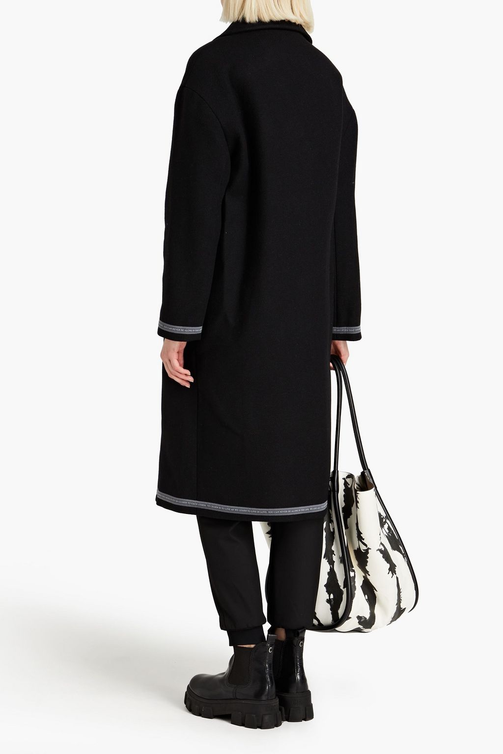 EACH X OTHER Double-breasted mélange wool-blend tweed coat