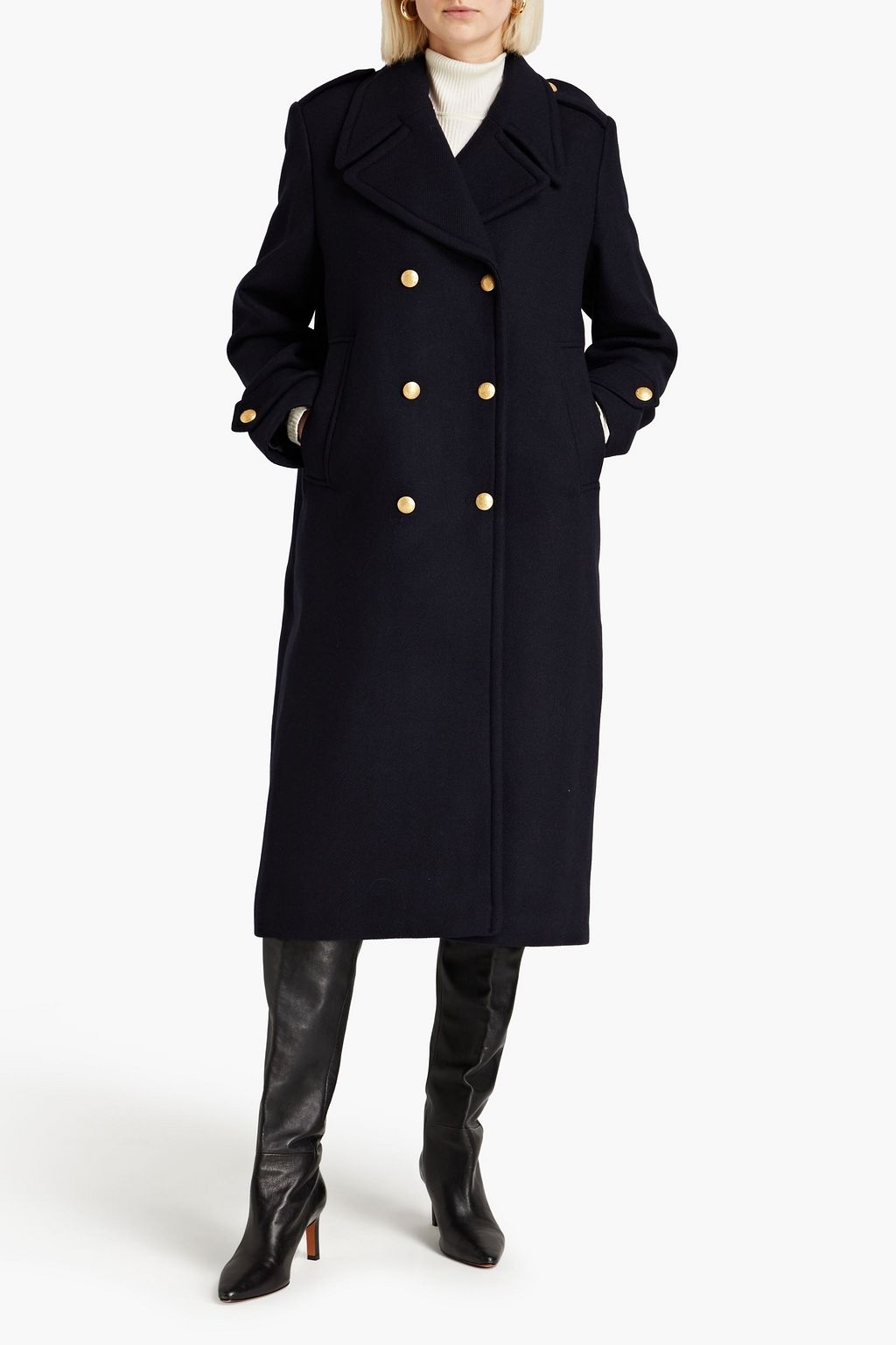 EACH X OTHER Double-breasted wool-blend tweed coat