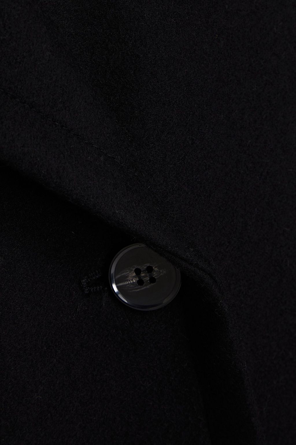 EACH X OTHER Double-breasted embroidered wool-blend felt coat