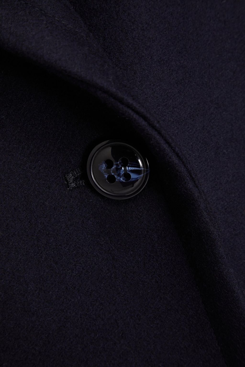 EACH X OTHER Double-breasted embroidered wool-blend felt coat