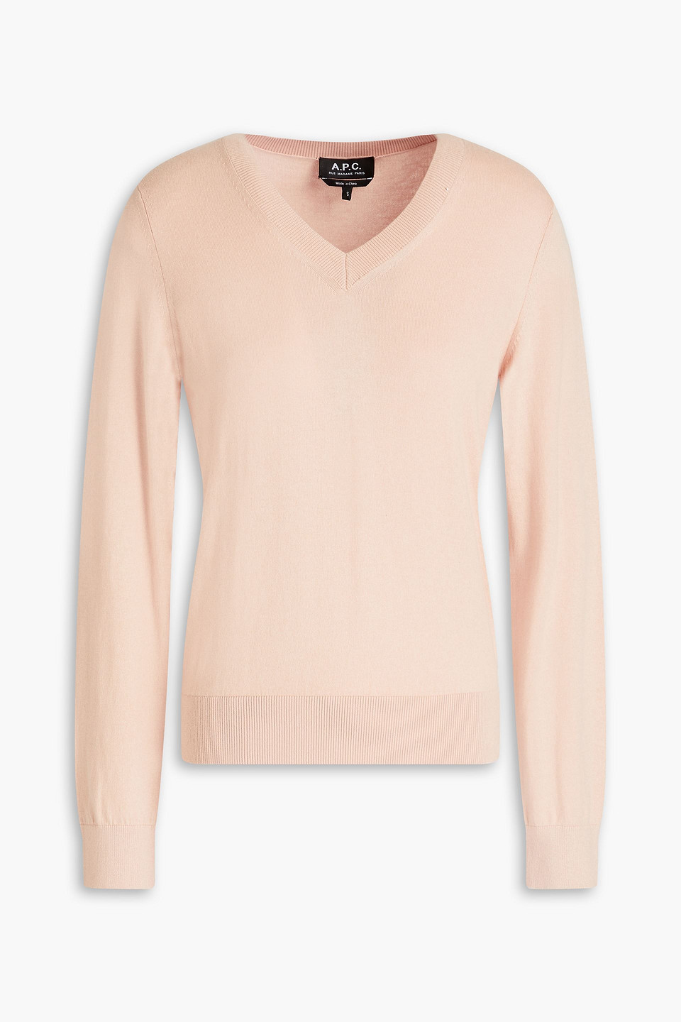 Apc Cotton And Cashmere-blend Jumper In Pink