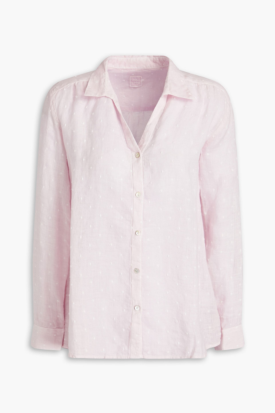 Swiss-dot linen shirt