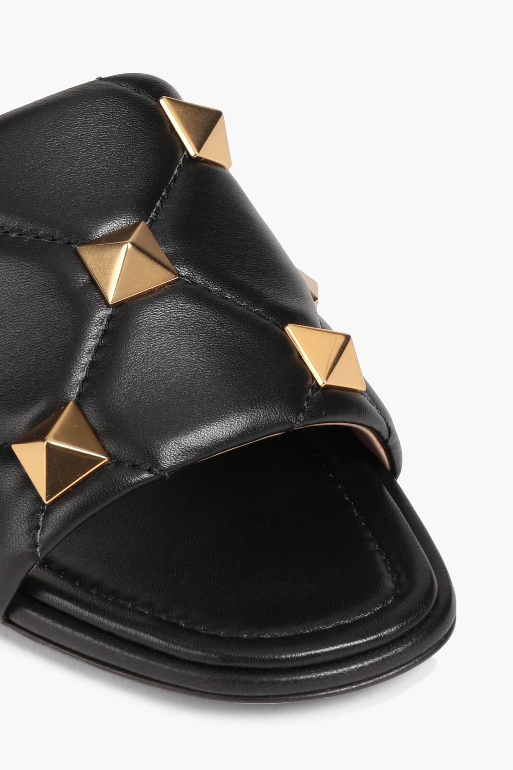 VALENTINO GARAVANI Rockstud quilted leather slides
