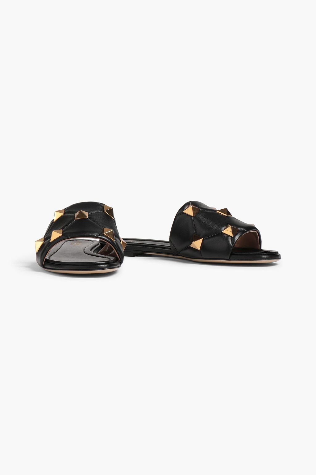 VALENTINO GARAVANI Rockstud quilted leather slides